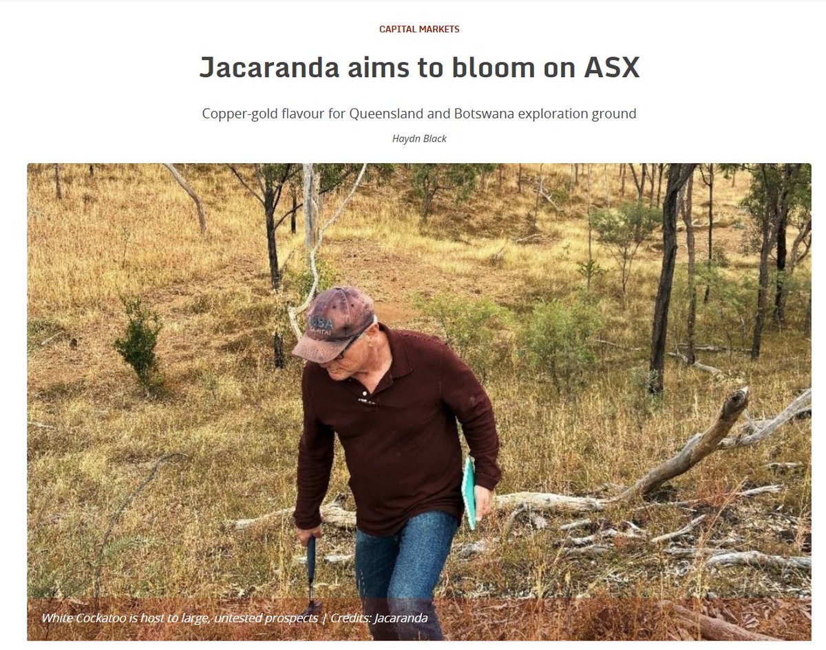 JacarandaRes's tweet photo. Jacaranda aims to bloom on ASX 

Full Sotry https://t.co/Ey6FxYUTQ8 https://t.co/Yo1UdFT1pG