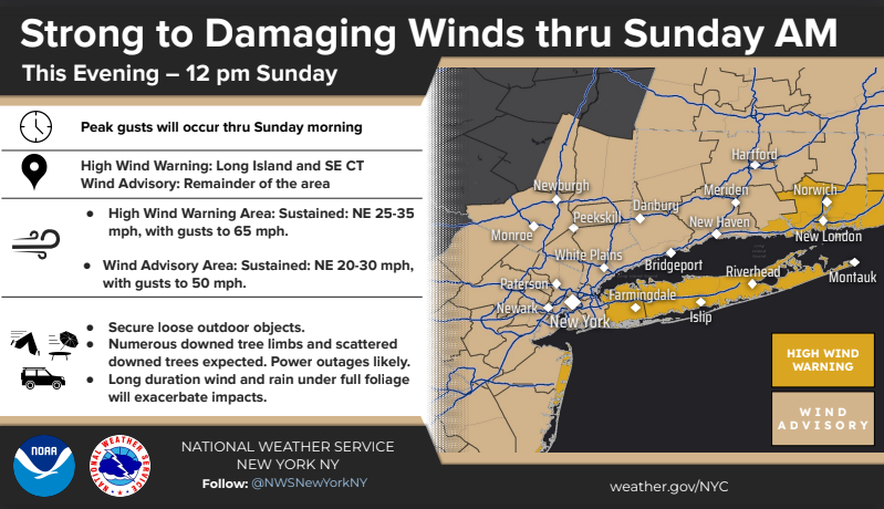 NWSNewYorkNY's tweet photo. A nor’easter continues to affect the area through Monday with wind, rain, and coastal impacts.

Strong to damaging winds peak tonight into Sunday morning. @JFKairport recently gusted to 55 mph.

📰 Latest briefing: https://t.co/UV3Rpna98Q

💻 Forecast: https://t.co/K4slLrwi4g https://t.co/wwBJCMa5qP