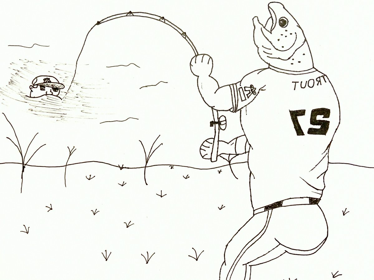 aokiyutaoc7e's tweet photo. Drawing Mike Trout every day until the lockout is over. Day 11.
#Baseballs #FashionBoyMartin https://t.co/R5F7l6qhFq
