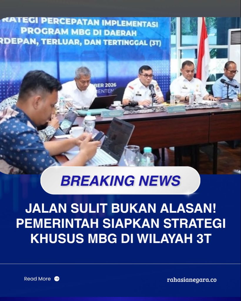 KarmanTejo's tweet photo. Pemerintah siapkan strategi khusus MBG di wilayah 3T
#MakanBergiziGratis
#ManfaatMBG
#CegahStunting
#DukungMBG https://t.co/JAUE9SG8W4