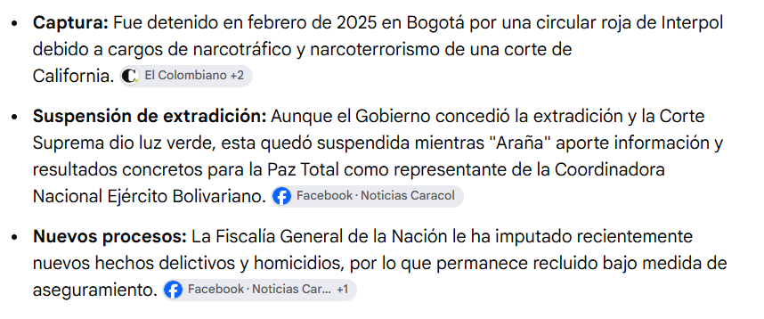 willypin07's tweet photo. @ThomasitaD Lo que volvieron fue los falsos positivos. A unas personas las arrestaron diciendo que eran del grupo pachenca y los tuvieron que soltar por que no tenían ni antecedentes y no pertenecían a ningún grupo armado Dios nos libreeeeee. Tremendo show con alias araña capturado en 2025. https://t.co/Yro9Maju1y