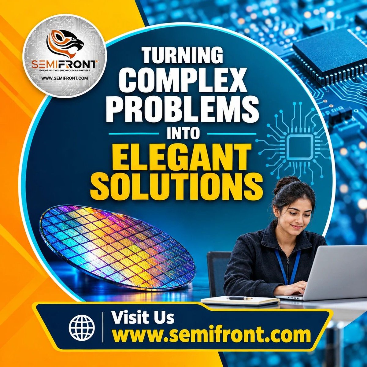 SemifrontTech's tweet photo. Turning complex problems into elegant solutions — that's how we approach semiconductor design at Semifront.

We're hiring engineers ready to build at the frontier of chips.

Apply -> https://t.co/gqGZFLXRST

#Semiconductors #VLSI #ChipDesign #Hiring #Semifront https://t.co/QlWQmZV7fI