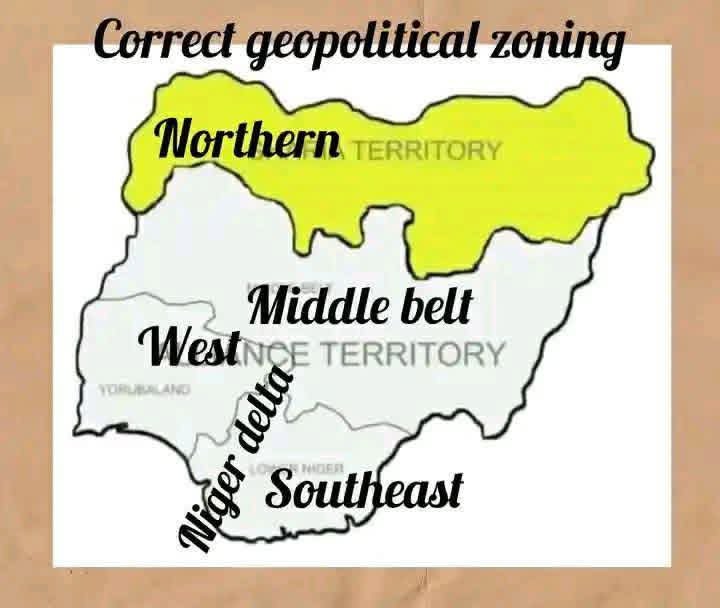 timmosion's tweet photo. There is Nigeria from Middle Belt down to South with secular constitution(white shaded).

And there is the Islamic Republic of Nigeria with shaia law up North(yellow shade). https://t.co/CH4I3JZOiG