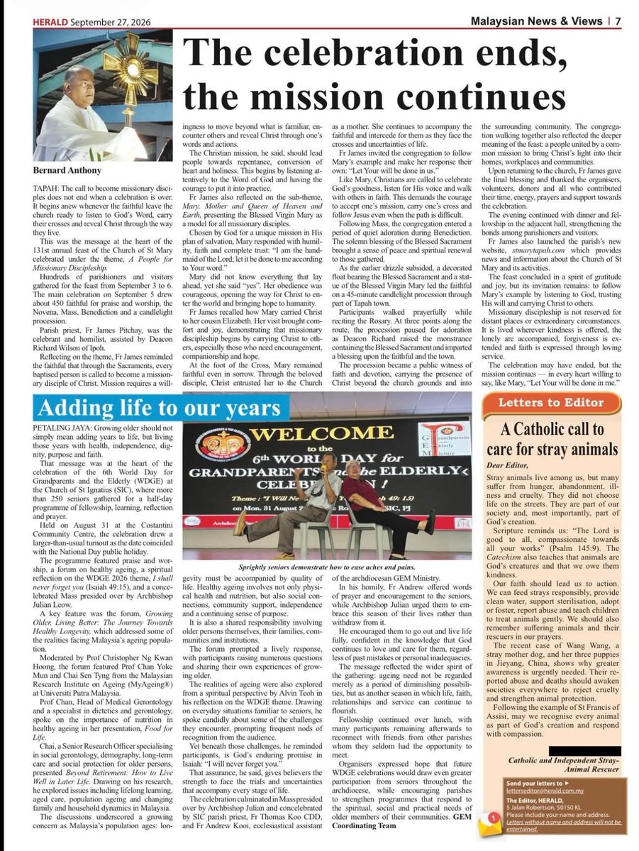 halrosiec's tweet photo. #WANGWANG MADE THE NEWS IN MALAYSIA!!!

-----

Thank you to the Malaysian Catholic Herald #heraldmalaysia for publishing our article and including the story of Wang Wang and her three puppies.

No matter our religion, background or beliefs, compassion and humanity should unite us. Animals share this planet with us. They, too, are part of God’s creation, and they deserve kindness, care and protection.

May Wang Wang and her puppies’ story remind us that caring for animals is a responsibility we all share.

#thevoicelessmatter #JusticeForWangWang #AnimalProtectionLaw #stopanimalcruelty #voiceforthevoiceless

#JusticeForWangwangAndHerPuppies #china #malaysia #news #ChinaAnimalProtectionLaw #ChinaMustAct #stopanimalcruelty