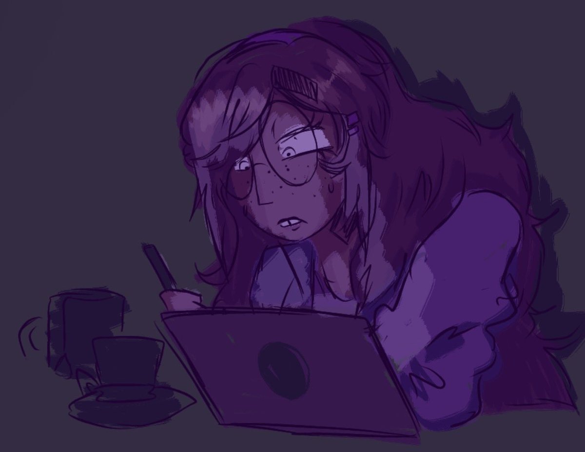 purpIesub01's tweet photo. Day 5;
She’s the type to stay up really, really late and try to work on stuff when she should be sleeping. 
#purplesub01 #recallahollowheart 
- 🛠️ https://t.co/YiIdFWs7K9