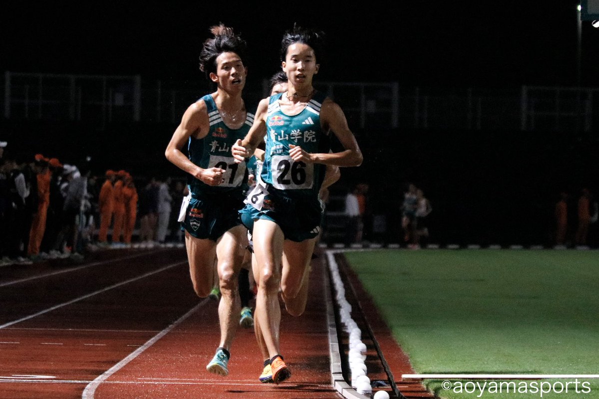 aosupo_rikujyo's tweet photo. #絆記録会

#男子5000m 6組

3着 #佐藤愛斗 13:39.10 PB!
4着 #松田煌希 13:43.82 PB!
6着 #中村海斗 13:45.61 PB!

#青学 #青学陸上 #青学長距離 #青学駅伝 #アオガチ #青山スポーツ https://t.co/LZ3Z26ZxxE