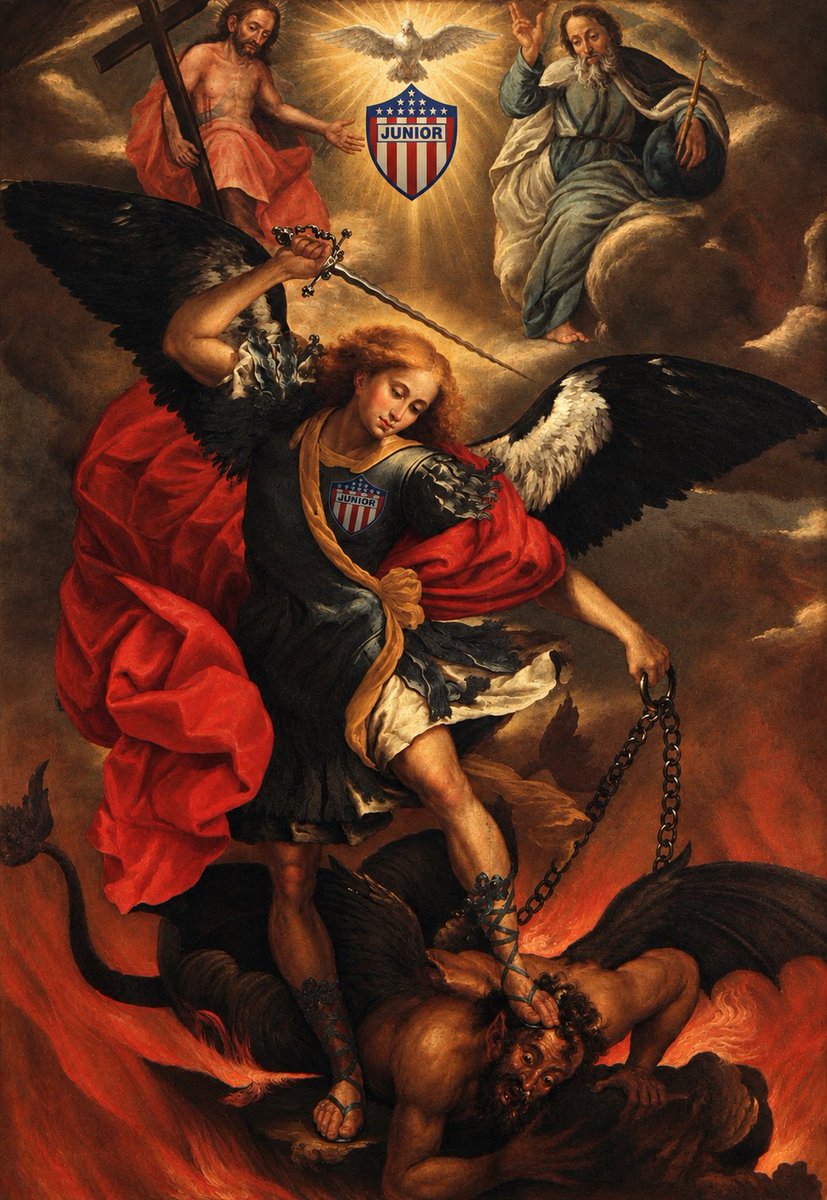 Colesanha's tweet photo. Que Dios manifieste sobre él su poder, es nuestra humilde súplica.
Y tú, oh Príncipe de la Milicia Celestial, con el poder que Dios te ha conferido,
arroja al infierno a Satanás, y a los demás espíritus malignos que vagan por el mundo
para la perdición de las almas. Amén. https://t.co/lhi2SjerHU