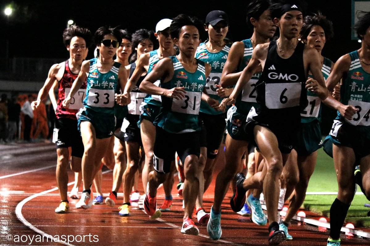 aosupo_rikujyo's tweet photo. #絆記録会

#男子5000m 6組

8着 #新見春陽 13:47.81 PB!
9着 #松田祐真 13:49.55 PB!
10着 #上野山拳士朗 13:49.68 PB!
12着 #大藪遙斗 13:54.96 PB!

#青学 #青学陸上 #青学長距離 #青学駅伝 #アオガチ #青山スポーツ https://t.co/JidkMDwDxA