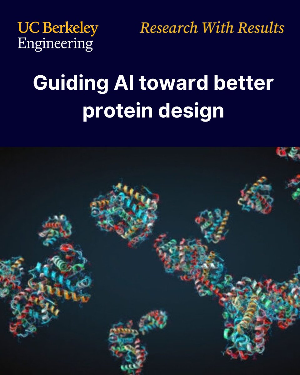 Cal_Engineer's tweet photo. UC Berkeley researchers developed ProteinGuide, a new strategy that uses experimental data to steer existing protein generative models toward better properties while leaving the models unchanged.

Read more: https://t.co/XhfWRZLxXY https://t.co/yDAutDGY9j
