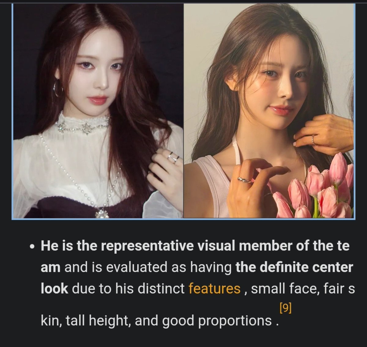 bangjeeminpics_'s tweet photo. BANG JEEMIN center and a member of the team visual

"With distinct features, a small face, fair skin, tall height, and good proportions, she is evaluated as definite center material"

namu wiki: She is the representative visual member of the team and is evaluated as having the definite center look due to his distinct features, small face, fair skin, tall height, and good proportions.

#BANGJEEMIN #방지민 #IZNA #이즈나