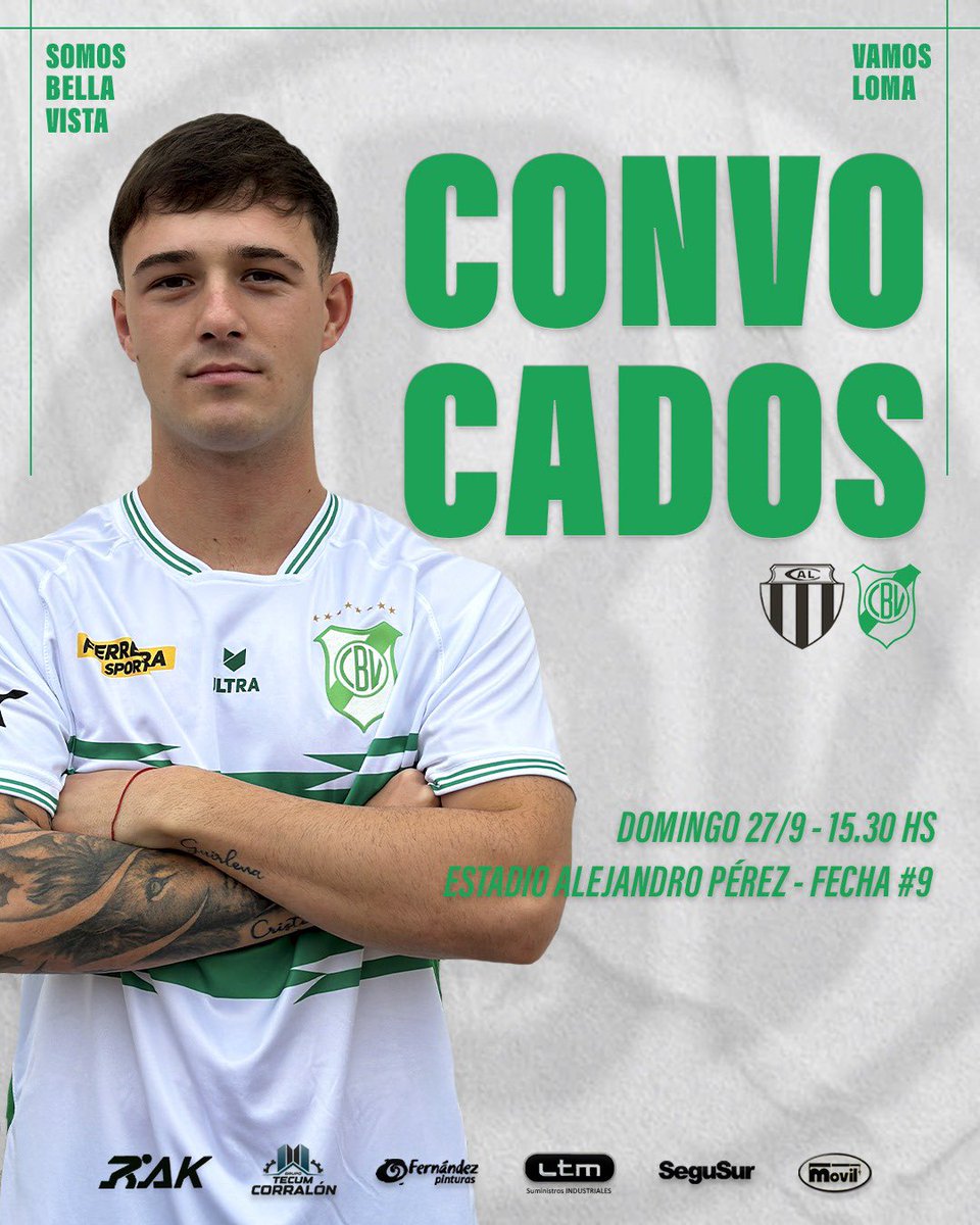 BellaVistaBBca's tweet photo. ⚽️ #LigaDelSur |

🙌🏼 Lista de convocados para el partido ante Liniers.

🤙🏼 ¡Vamos Loma! 
 
#SomosBellaVista https://t.co/0wDgqa8OZj