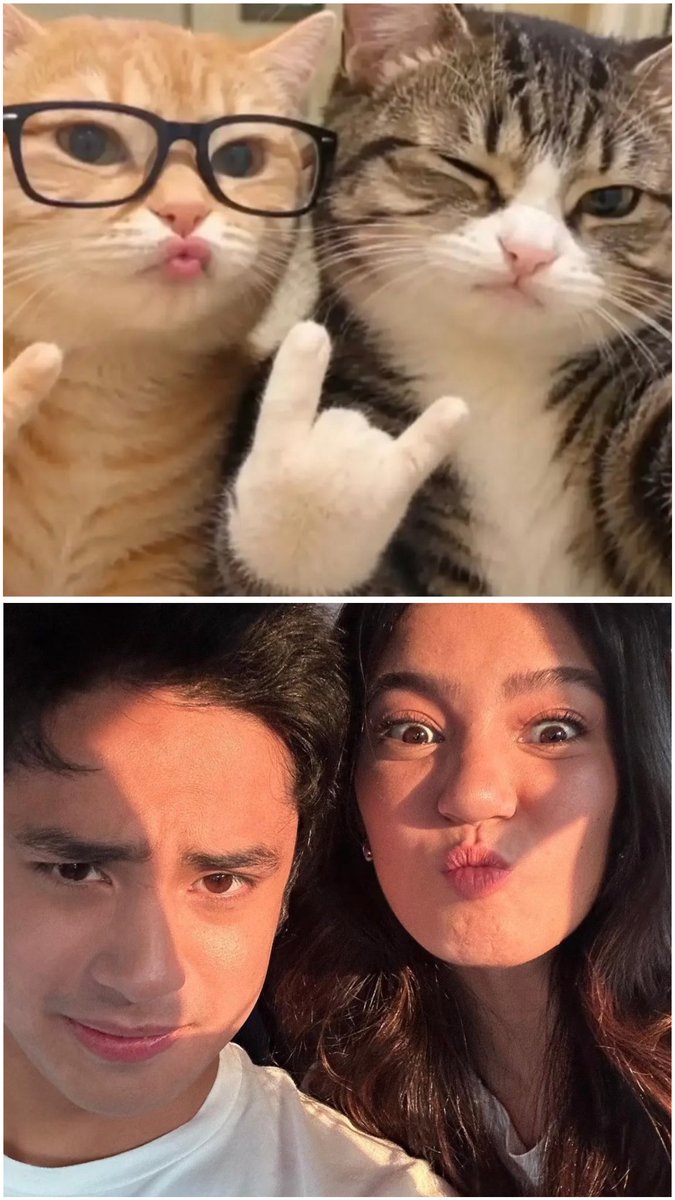 donbellejournal's tweet photo. Not them effortlessly joining this trend coz they were the og goofy couple since panahon pa ng mga dinosaur 😂 

#DonBelle https://t.co/IGWDbTkYYF
