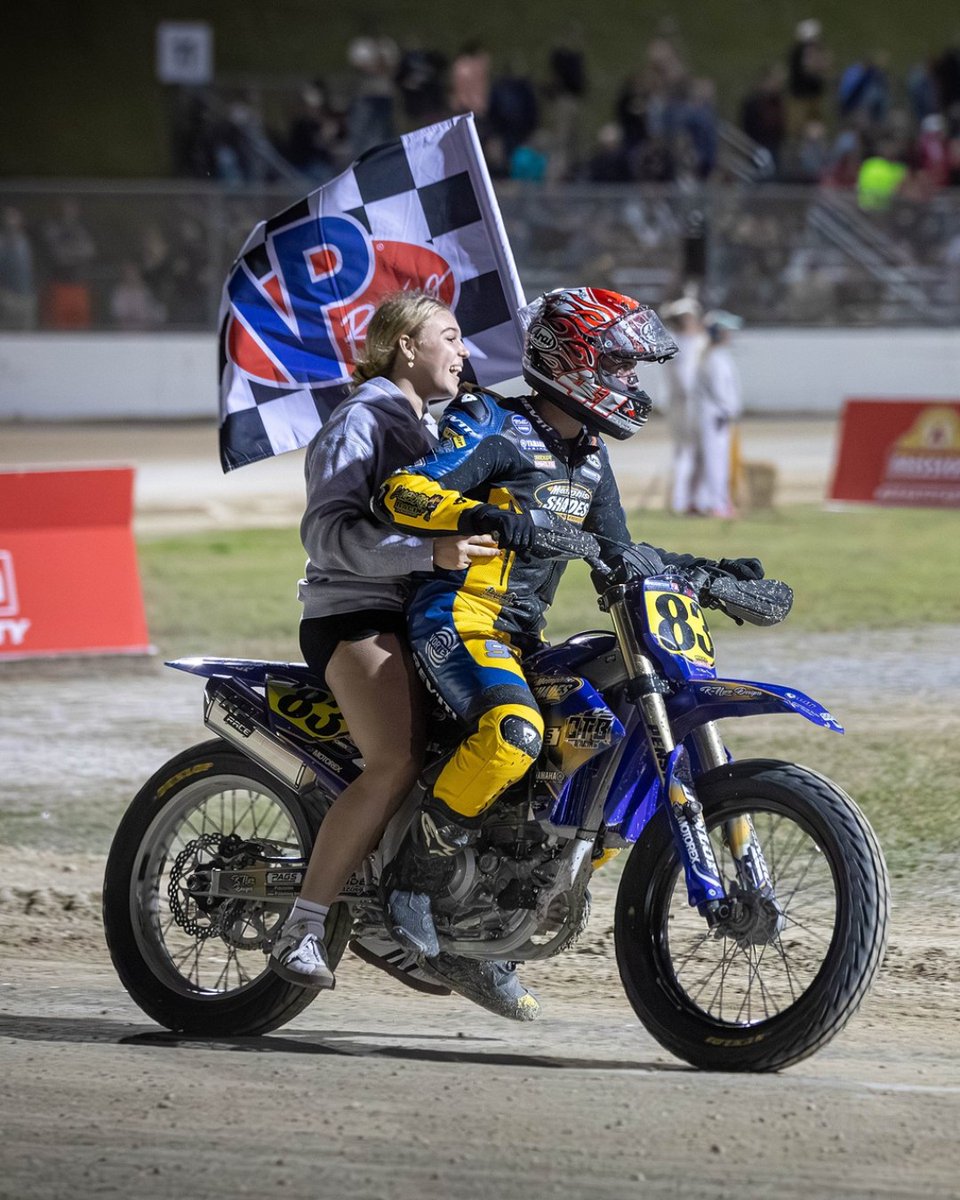 AmericanFlatTrk's tweet photo. A few of the best VP Racing Victory Lap moments of 2026. 🏁 What were some of your favorites?

#VPRacingFuels #FlatTrack #AmericanFlatTrack #VictoryLap https://t.co/bpcI6oAT2Q
