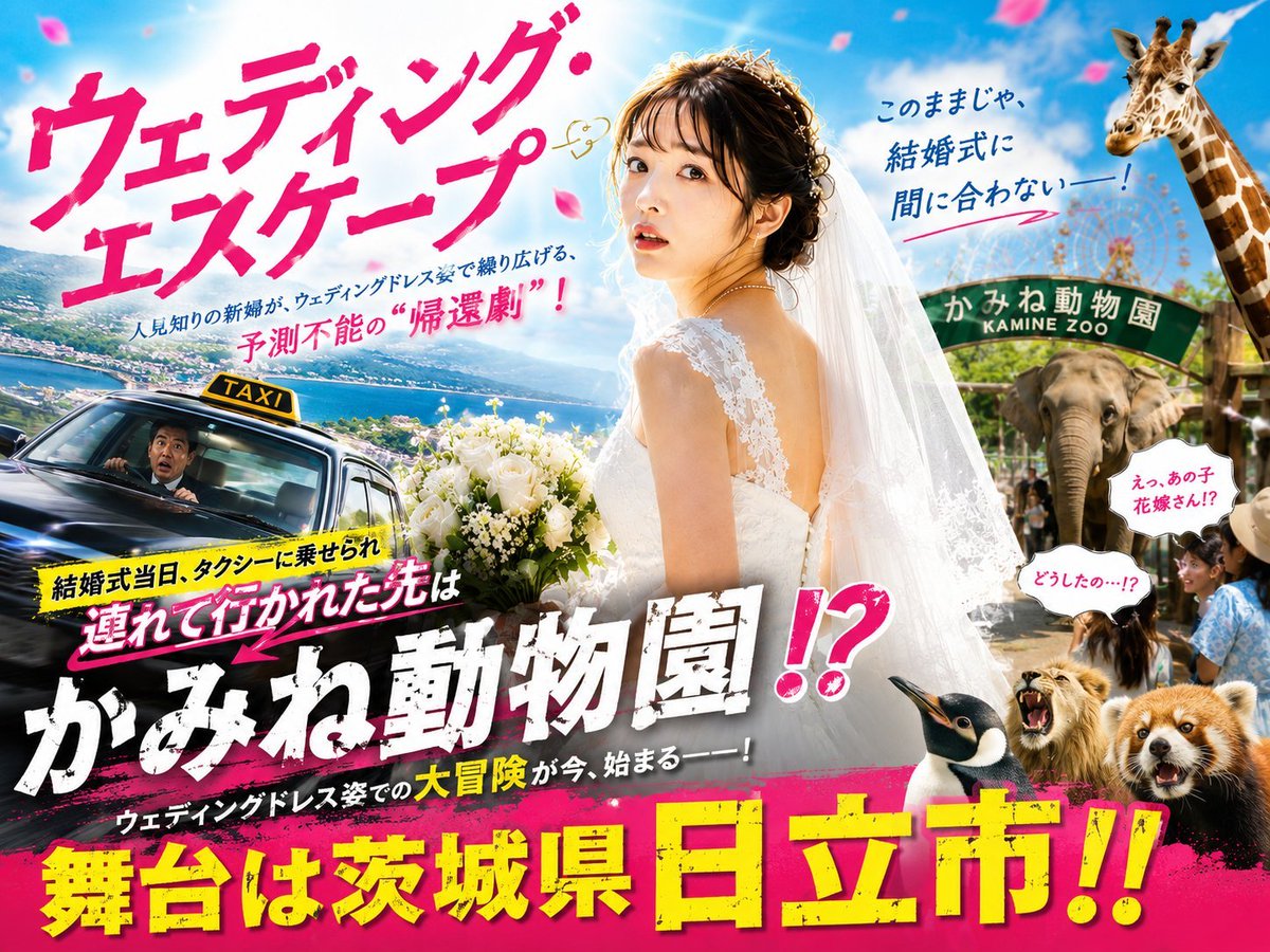 nemosin_78beetl's tweet photo. #日立 短編映画『#ウェディング・エスケープ』
ボランティアエキストラ大募集！🎬✨
​主演：#岡部麟
監督：#夏目大一朗

​映画のハイライトとなる「#チームハレルヤ」のライブシーンを一緒に盛り上げてくださる観客役を募集します‼️
⚠️明日です⚠️
一人でも多くのご参加お待ちしております✨
何卒よろしくお願い申し上げます🙇

​【撮影概要】
🗓日時：2026年9月28日（月）15:00頃〜19:00頃
📍場所：ヒタチエ5F ステージハレルヤ
👥募集：ライブ観客役（ボランティアエキストラ）
服装：大きなロゴやキャラプリントのないシンプルな服装でお越しください👕

集合時間は15時ですが、遅れての参加も可能ですのお気軽にご相談下さい✨

ペンライト等お持ちの方はご持参いただけると助かります‼️

​⚠️未成年の方は保護者の同意が必要です

​映画作りに参加してみませんか❓

ライブの観客なので、難しいお芝居などはありません‼️

たくさんのご応募をお待ちしております‼️

⚠️人数把握のため、応募フォーム記入お願い致します⚠️
​▼詳細＆応募フォームはこちら
https://t.co/T8TGJHvdaf

#茨城
#エキストラ