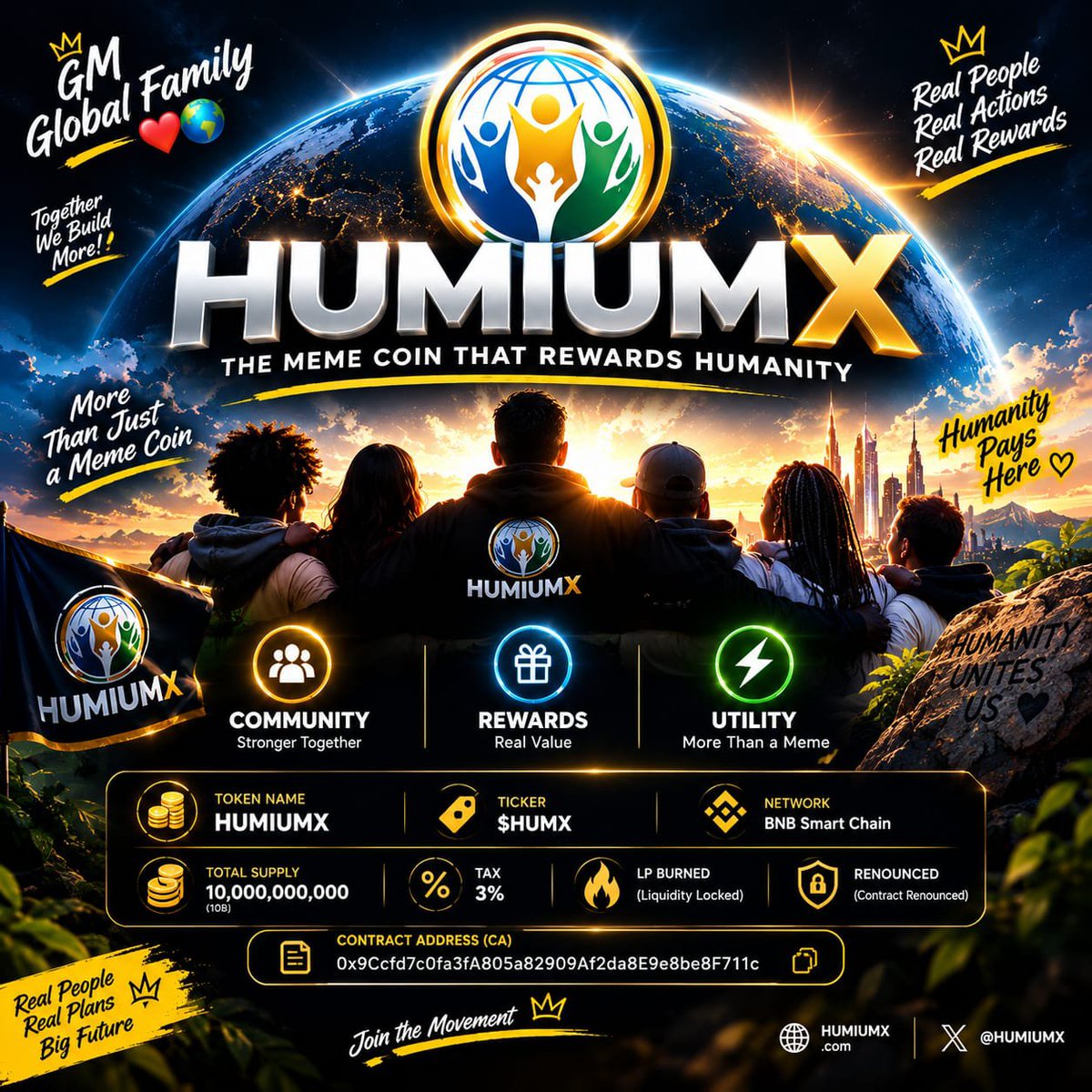 CryptoTex3n's tweet photo. @itsFoxCrypto $Humx @HumiumX 
Strong and active community,
Just starting..
CA: 0x9Ccfd7c0fa3fA805a82909Af2da8E9e8be8F711c

Website
https://t.co/XMHP71fuel

Telegram Handle https://t.co/HiviWYka24

Whatsapp Platform 
https://t.co/SQ27ONAtzY

The Meme Coin That Rewards Humanity https://t.co/ElX9zmGy2D