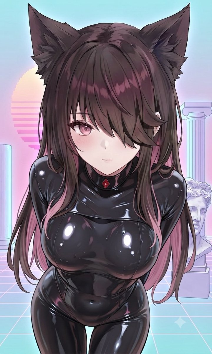 AliceDesu02's tweet photo. Latex Hellhound girl<3 
#aiイラスト
#AIart
#AIアニメ
#AIアート https://t.co/j3ZkZY9oc6