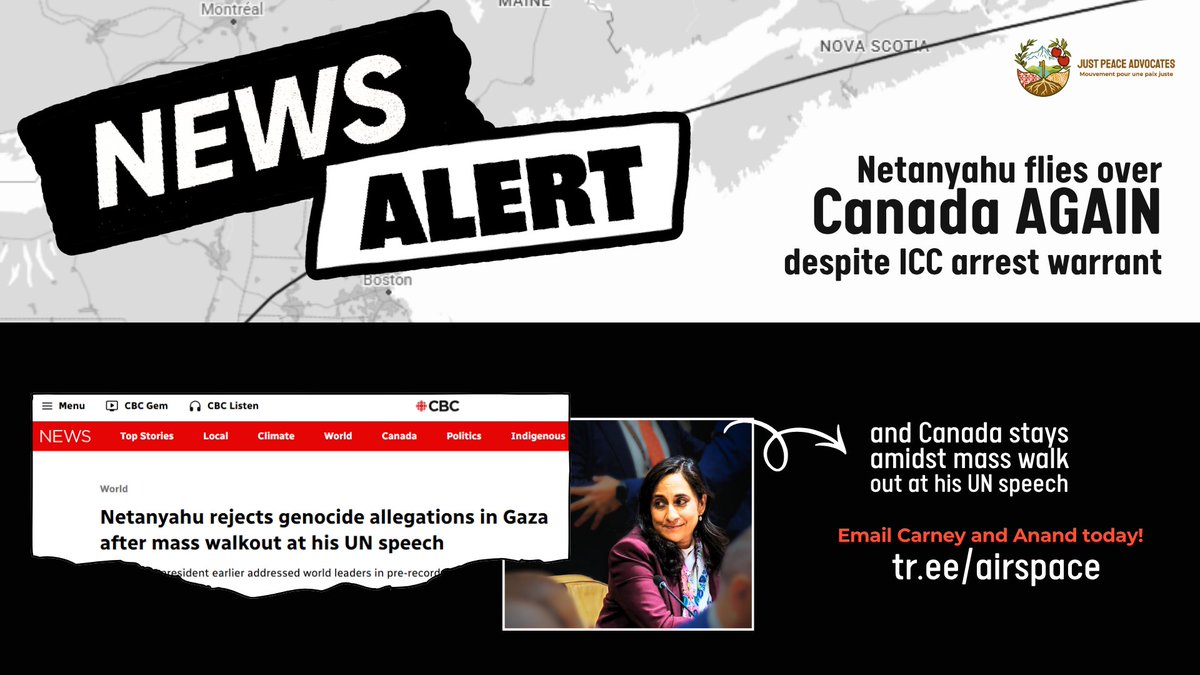 EnglerYves's tweet photo. The scope of Carney’s support for the lawless genocidal Jewish supremacist state is stunning. In the last few days, his government granted Netanyahu access to Canadian skies, a Liberal MP was punished for voting against arms shipments & they labelled it racist to oppose this century’s leading racist movement.

On Thursday Israeli Prime Minister Benjamin Netanyahu was granted the right to travel through Canadian airspace twice. His “Wing of Zion” aircraft travelled over Canada on route to New York and back to Tel Aviv. Ottawa okayed the overflight, which in practical terms granted him a shortened flight, despite Netanyahu facing an outstanding warrant for war crimes from the International Criminal Court. A year ago, Prime Minister Carney claimed Netanyahu would be arrested if he entered Canada. Instead, he has repeatedly granted the outlaw express flight access.

While most countries’ diplomats walked out on Netanyahu’s speech at the UN General Assembly, Canada’s ambassador remained seated for the genocidaire. As Ambassador David Lametti listened, Netanyahu pledged to “finish the job” in Gaza, boasted about blowing Lebanese up with pagers and claimed if Israel hadn’t attacked Iran “we’d all be dead”. A Haaretz article headlined “Netanyahu just incited genocide in his UN speech”, concluded by noting a “wanted war criminal got onstage at the UN to incite continued genocide — another nadir for the crumbling institution.”

On Friday CBC reported that Liberal MP Sean Casey was recently stripped of his parliamentary secretary position for supporting an NDP MP’s bill to close a loophole regarding arms exports allowing weapons to be shipped via the US to Israel. Non-cabinet Liberal MPs were previously free to vote with their conscience on private members bills, but that party principle has run up against Liberal support for genocidal Jewish supremacy. In response Doctor Kavita Algu noted how “Carney demoted Sean Casey for voting to close a loophole that would decrease Canada’s weapons use in war crimes; but he allowed Vince Gasparro to keep his equivalent position after faking an announcement banning [music group] Kneecap from Canada for opposing genocide.”

As Jewish settlers rampage in the occupied West Bank, Ottawa announced new funds this week to bolster a security force assisting Israel’s illegal occupation. Canada added $20 million in “aid” for Palestinian security initiatives with Carney noting, “We will continue to lead in training the Palestinian Authority’s security forces through Operation PROTEUS, and we stand ready to extend that support to Gaza when conditions permit.”

Over the past two decades, Canada has spent hundreds of millions of dollars through Operation PROTEUS supporting a US effort to build a Palestinian Authority Security Force to assist Israel’s illegal occupation of the West Bank.

On Thursday Public Safety Canada released a report that says explicitly that opposition to Jewish supremacist colonialism is racism. In a section on Understanding Antisemitism Public Safety notes, “Antisemitism, which includes anti-Zionism, is not always obvious.”

The report is the latest step by the government to demonize and criminalize maybe the most significant anti-racist movement in Canada and the world.

In 1975 most countries voted for a UN resolution labelling Zionism racism. Since then, Israeli society has become more racist, passing a slew of apartheid laws, banning Palestinian parties from elections, committing genocide in Gaza, etc. Still, Ottawa just labelled it racist to oppose a movement/state that has been at the forefront of promoting xenophobia and supremacism across the globe.

To weaken its neighbours Israel has stoked religious sectarianism. Al Jazeera recently reported that the IOF has largely “destroyed predominantly Shia villages in southern Lebanon. Nearby Christian villages have been told they will be spared if they remain neutral.”

In the West the Israeli propaganda apparatus has promoted anti-Muslim sentiment. The Israeli government and its local lobbyists have ploughed large sums into racist activists and outlets like Tommy Robinson and Rebel News. Little discussed, the Zionist movement has been a central factor in rising anti-immigrant sentiment in Canada during the past three years.

Doublespeak has definitely arrived. Canada has officially labelled it racist to criticize a gigantic purveyor of racism. And it’s part of Mark Carney’s extensive support for a lawless genocidal supremacist state.