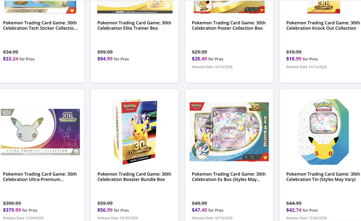 HoomanDeals's tweet photo. YOU CAN PAY DOUBLE MSRP AT GAMESTOP AND ORDER POKEMON 30TH FOR IN-STORE PICKUP! #AD 

Seriously though, if you need to, then here you go. 

https://t.co/toIS9nx6oG https://t.co/3VUjwHdzjW