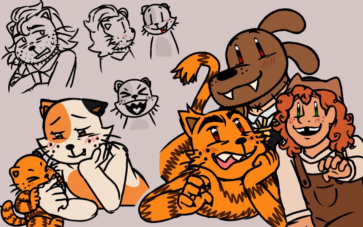 Papurtles's tweet photo. ⚠️ BLOOD / SANGRE ⚠️

ITS ALMOST SPOOKY MONTH YOU KNOW WHAT THAT MEANSSSSSS 

MORE WERECAT PETEY x VAMPIRE DOG MAN AU 🗣️🗣️

This one's mostly about Petey hehe 😼

#dogmanfanart #deteyfanart #peteythecat https://t.co/5gP4m8xcD9