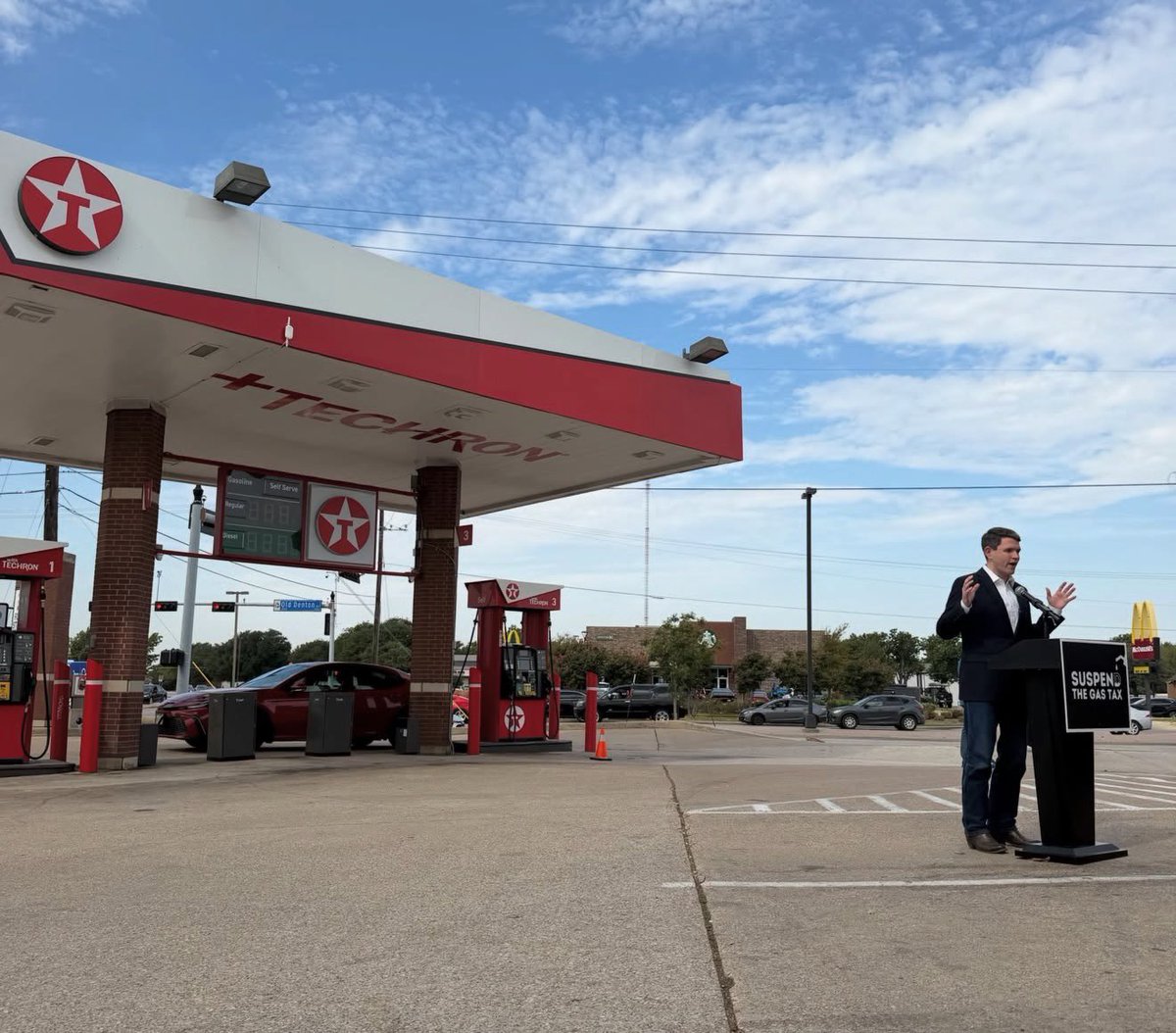 AmericanosPAC's tweet photo. Gas is getting so expensive that Texas U.S. Senate candidate James Talarico is holding a press conference about it.￼ https://t.co/cKiqSUpoqB