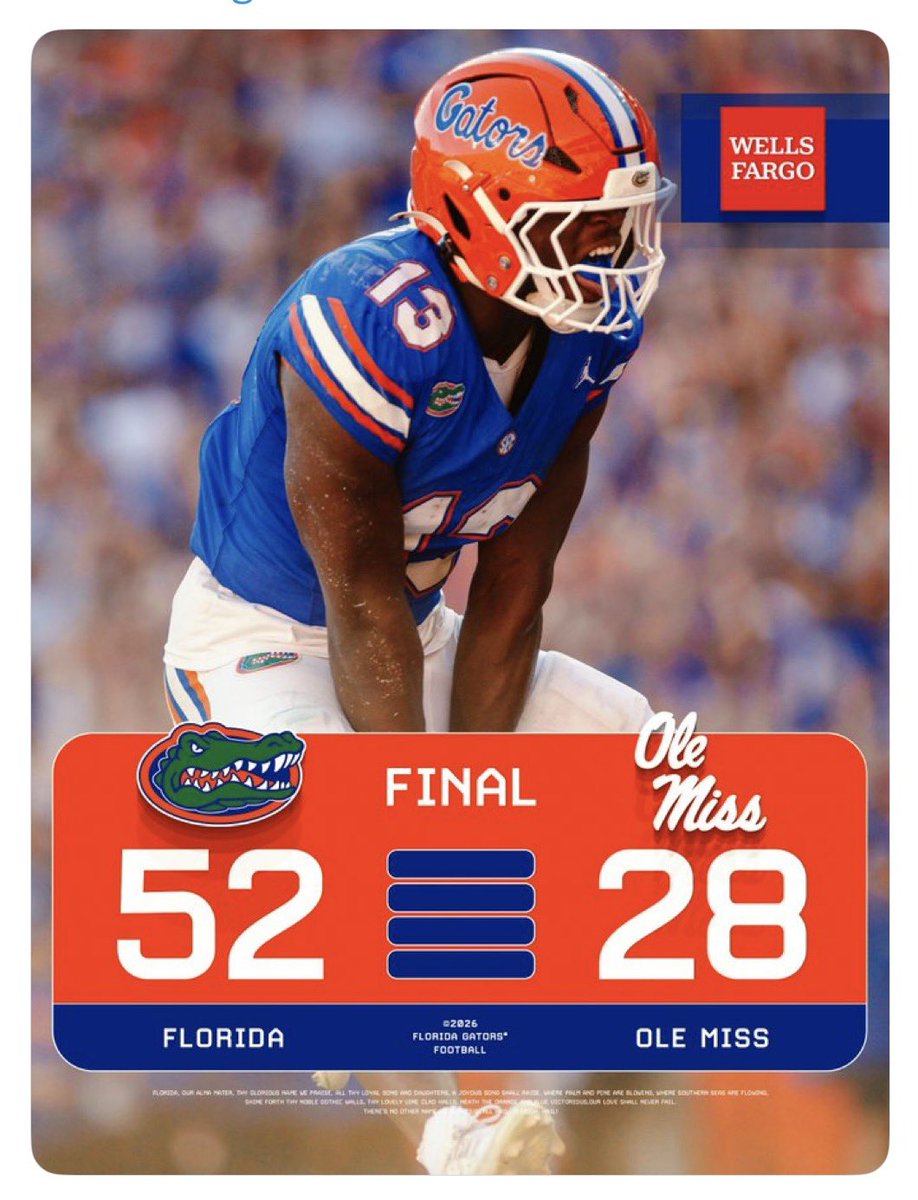 JCWeeks7's tweet photo. Solid Victory! 🐊 https://t.co/Wqd0oHIsLh