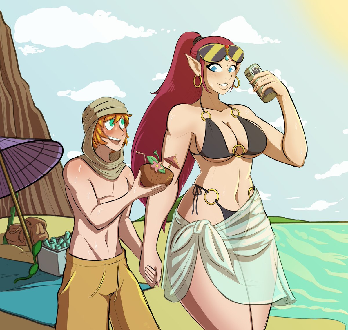 fishmandraws's tweet photo. Finished request of a Bieltan Eldar queen taking a walk with her human bf. https://t.co/ewN2uzh1qu