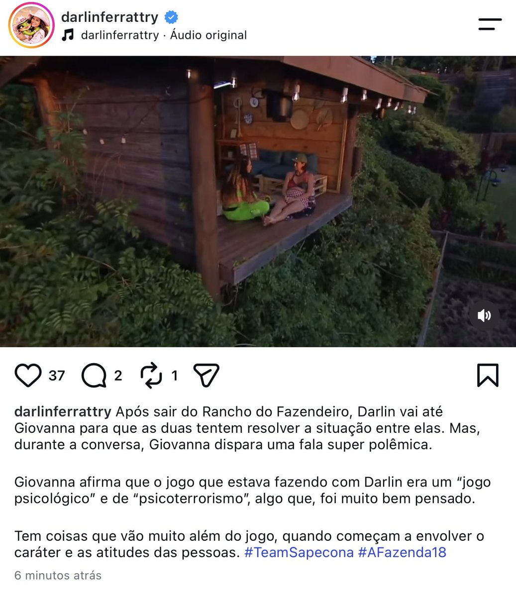 giovannagoldcf's tweet photo. Giovanna citou cinema e a equipe da Darlin resolveu trabalhar com ficção. Ela usou a referência para refletir sobre a pressão psicológica de viver no reality. Só esqueceram desse contexto na legenda… Mostra o VAR, adm, que sua participante pediu! 🗣️

#AFazenda #TeamGiovanna https://t.co/5uTlrYo1NM