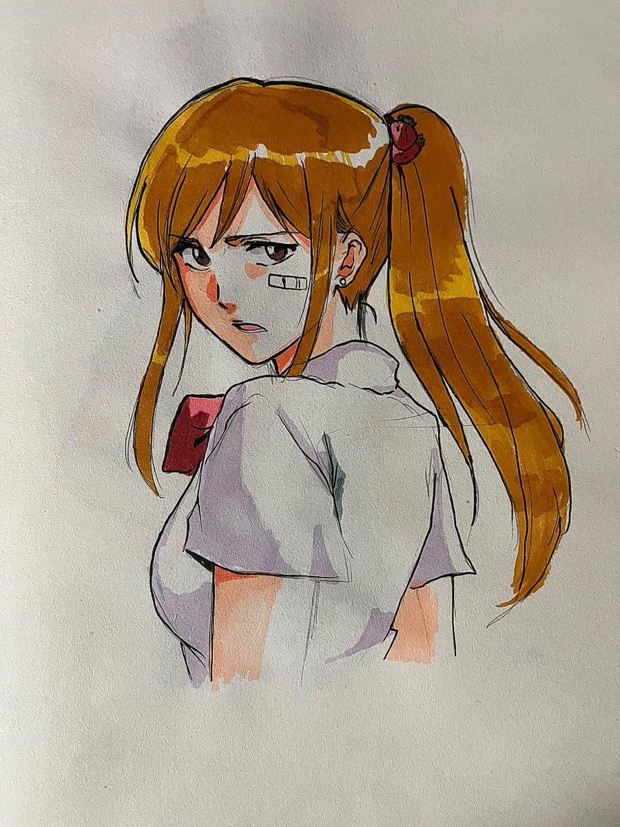 Alikita_world's tweet photo. Kubo dijo que si Ichigo y Orihime tenían una hija seria una niña con el cabello similar a Orihime y con el carácter de Ichigo.

Así que quise dibujarla
#Bleach https://t.co/SJr2fBtURX