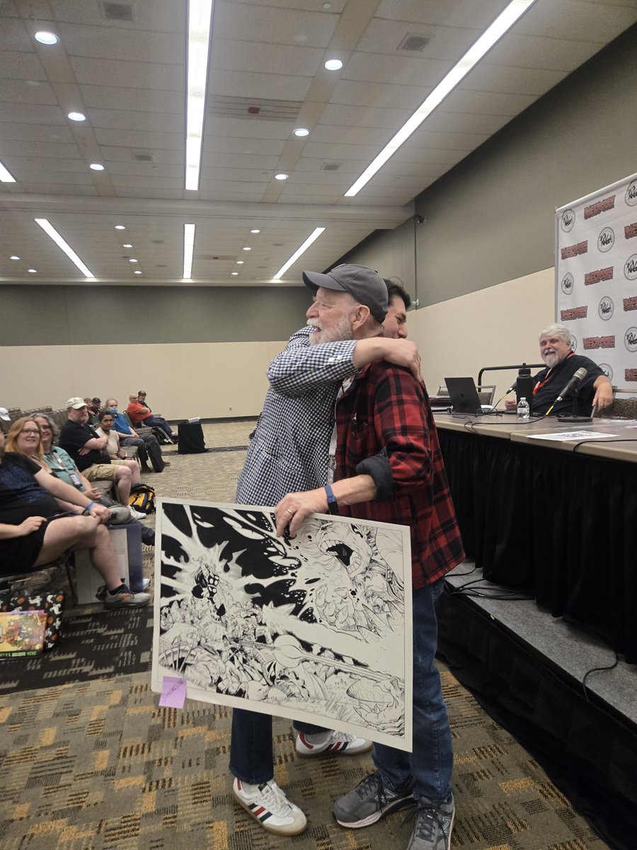 heroinitiative's tweet photo. $32,000 FOR COMIC CREATORS IN NEED. Walter Simonson’s massive Thor piece brought in an incredible bid at our @baltimorecomics auction.

Thank you, Walt, and thank you to the winning bidder! #BeTheHero #BCC2026 https://t.co/Amts0XxkTm