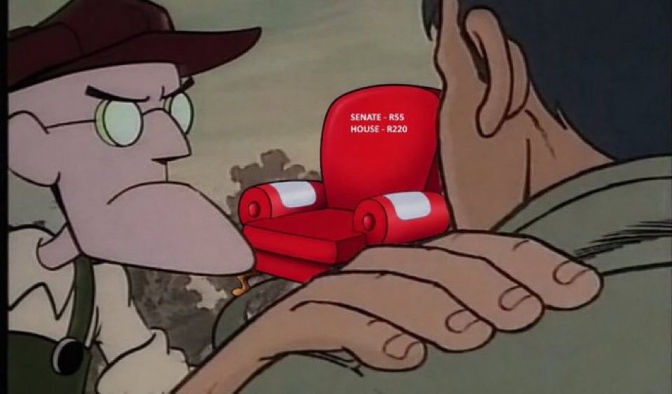 BossNeeson's tweet photo. Random GOP pollster to a room full of rich Panicans: “Pull up a chair and pull out your wallet big dog, we are gaining senate seats this year.” https://t.co/8QnuLjlWgA