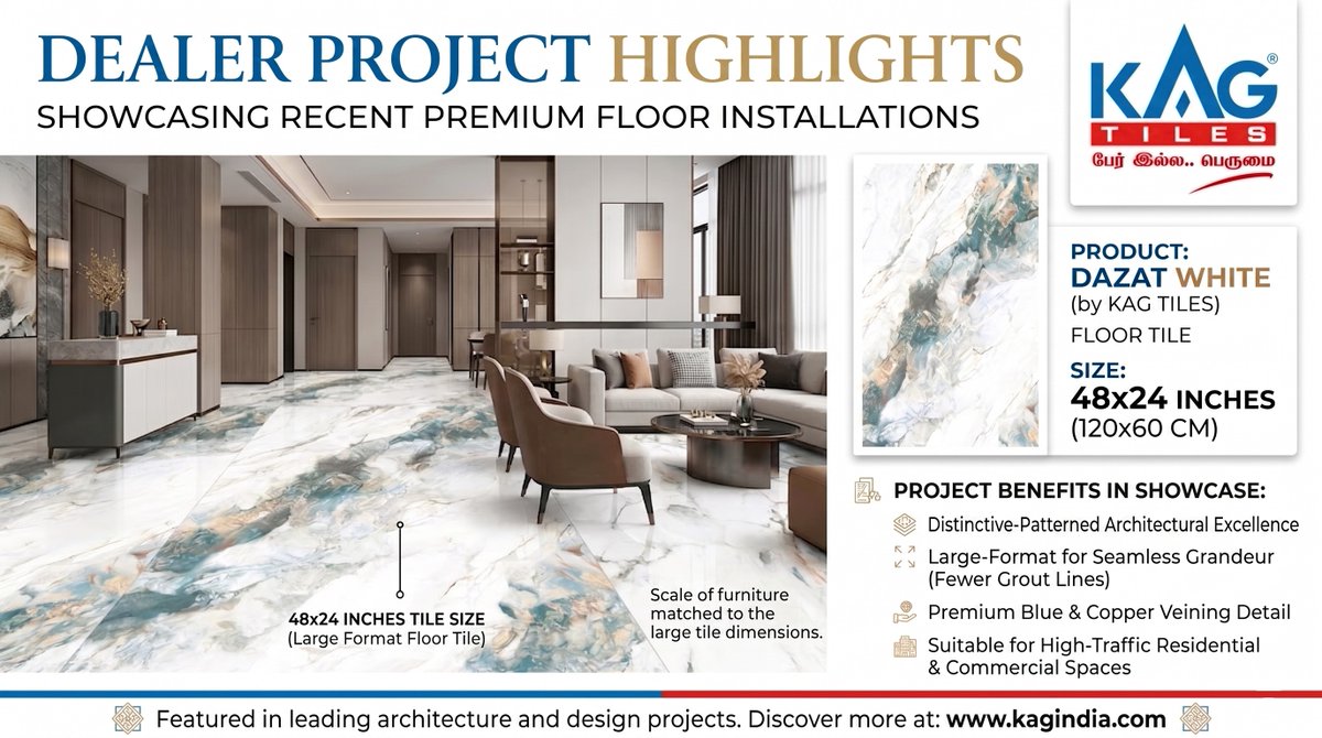 OpalSaous's tweet photo. Transform every space into a luxurious statement with KAG DAZAT WHITE floor tiles. Elegant blue and copper veining in a large 48×24-inch format creates a seamless, premium look for modern homes and commercial spaces. https://t.co/xhHFJrPvhm