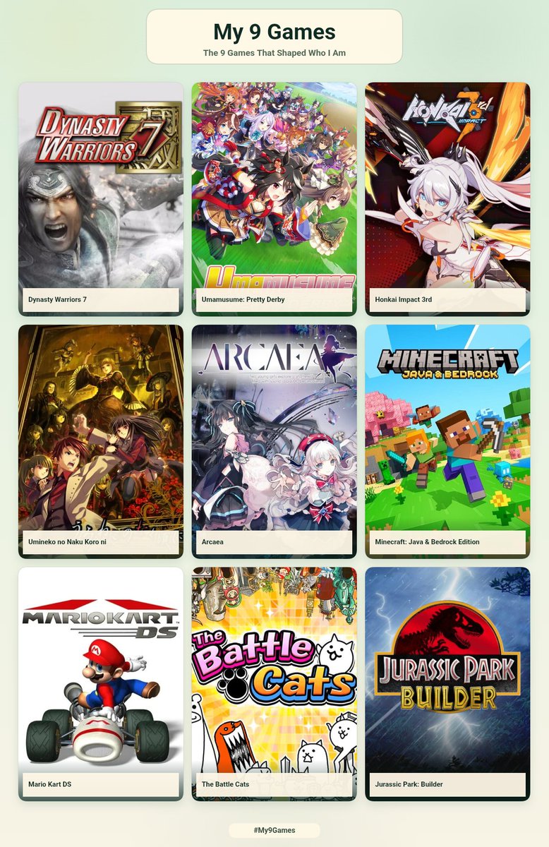 NahReallyYEP's tweet photo. These 9 games really defined eras for me. And if all started on that faithful day when I got a DS. https://t.co/IlYYjeETKq
