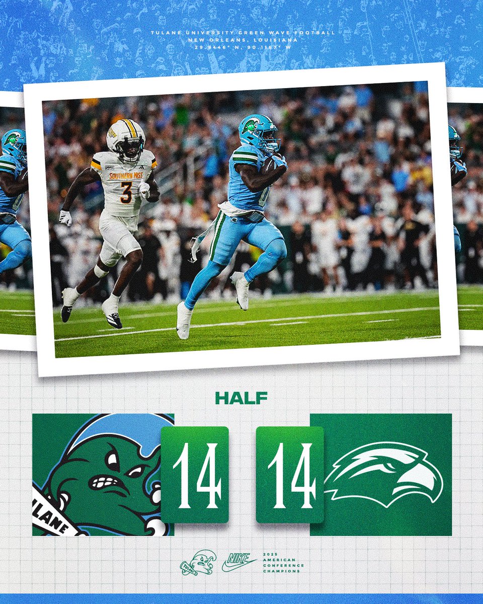 GreenWaveFB's tweet photo. At the half

#RollWave 🌊 https://t.co/fuy06Ue9qO