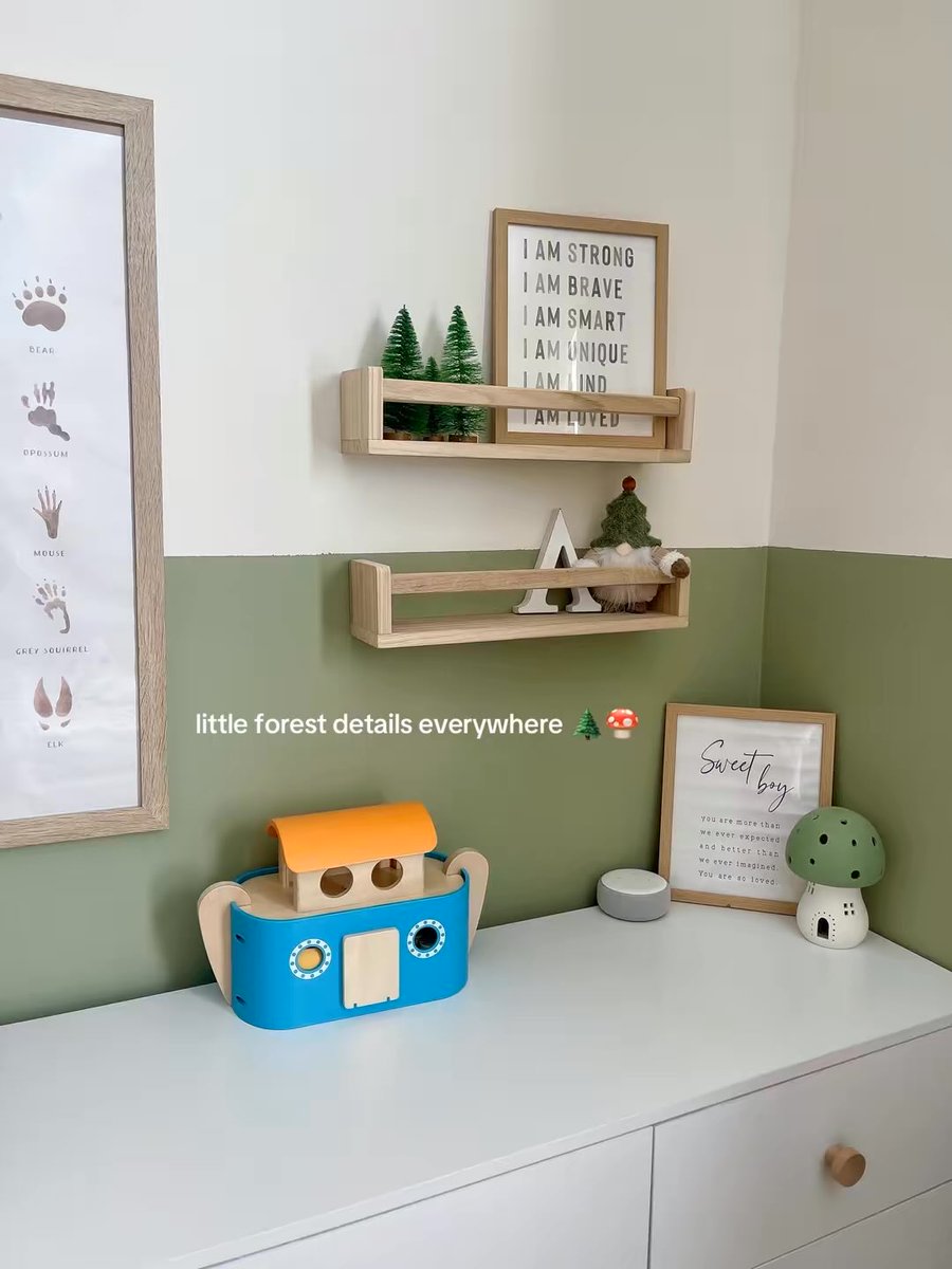 mindfullyboujee's tweet photo. Come tour my toddler’s little forest room 🌲🧸🍄 I wanted it to feel cozy + woodland-inspired without taking away all the colorful little things he actually loves 🥹 Which corner is your favorite? I linked as much of his room as I could in my shop 
#ToddlerRoomIdeas #homedecor https://t.co/txUN77PGDq