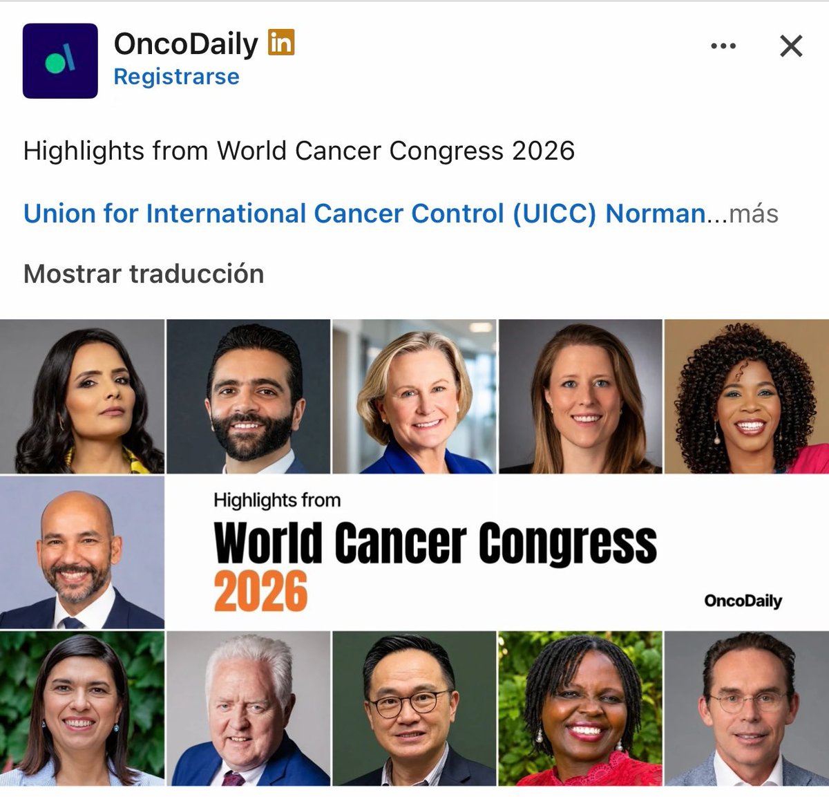 gonzalolopezcu's tweet photo. Deeply grateful to @oncodaily for highlighting my participation in the #WorldCancerCongress 2026, held here in Hong Kong, China, organized by @uicc 🇨🇳 https://t.co/GFlZxtAOLh