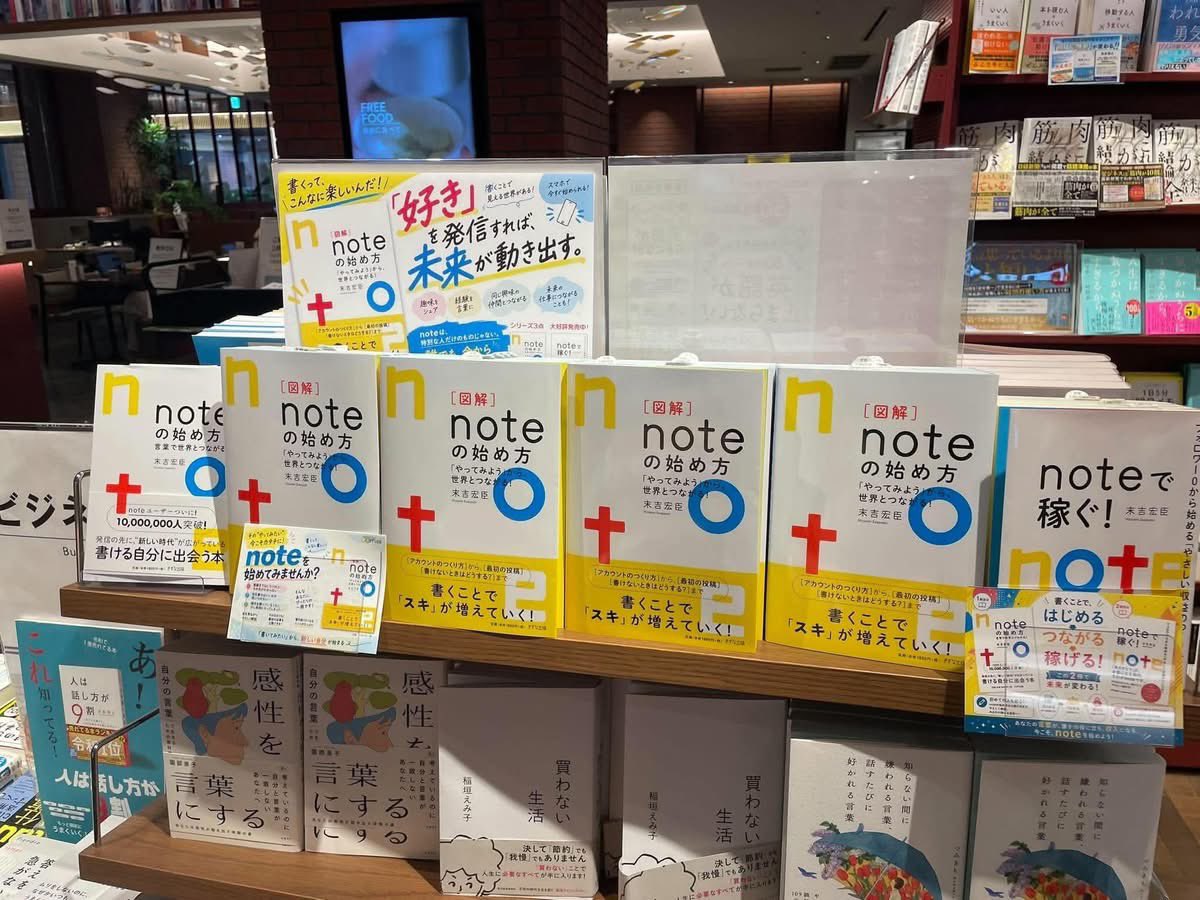 tokumei_labo's tweet photo. 超重要なので聞いてください。
この写真からわかること。
⠀ 
本屋に「noteの始め方」「noteで稼ぐ」みたいな本がこれだけ平積みされてます

でも冷静に考えたら、noteの使い方なんてSNS、YouTube、ブログを探せば無料でいくらでも出てきますよね？

「今さら本にするの？」って感じですよね。

でも、ここに今後のコンテンツ販売のヒントがあります。

結論、

人は「情報」だけにお金を払っているわけではなくて、

むしろ買っているのは、
・調べなくていい
・比較しなくていい
・何を信じるか迷わなくていい
・順番通り進めればいい
・自分にも理解できる
・これだけ見ればいい

という状態です。

Webに情報が増えれば増えるほど、

「情報がない」

ではなく、

「情報が多すぎて、何を見ればいいかわからない」

という問題が発生します

だから、情報過多の時代では、
情報そのものより「選択・編集・順序」に価値が生まれます

さらに面白いのが、「今さら」にも市場があること。

情報感度が高い人からすると、
「noteなんて何年前からあるんだよ」
となる。

でも世の中の大多数は、そんなに早く動かない。

詳しい人にとっての常識が、普通の人には「最近知った新情報」だったりします

しかも本には、

「出版社が出している」
「書店に並んでいる」
「1冊にまとまっている」

という安心感まで乗る。

つまり今後コンテンツを作るなら、

「誰も知らない新情報を探そう」

だけではない。

むしろ、すでに無料情報が大量にあるのに、多くの人が理解・整理・実行できていない市場を探す。

そして、

「この人には、これだけを、この順番でやればいい」

まで編集する。

AIで情報生成コストがほぼゼロになるほど情報の価値は下がる。
でも迷わなくて済む価値は、むしろ上がります

これ、今後の商品作りではかなり重要かなと