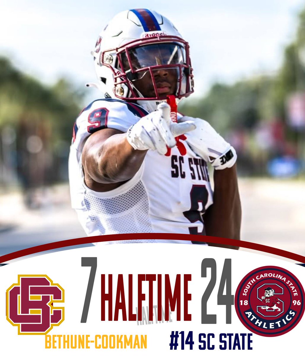StateSc95741's tweet photo. #14 BULLDOGS leading Over the Wildcats at Halftime inside Daytona Stadium. #Bulldogtenacity #Wearescstate https://t.co/QILwfKj8aD