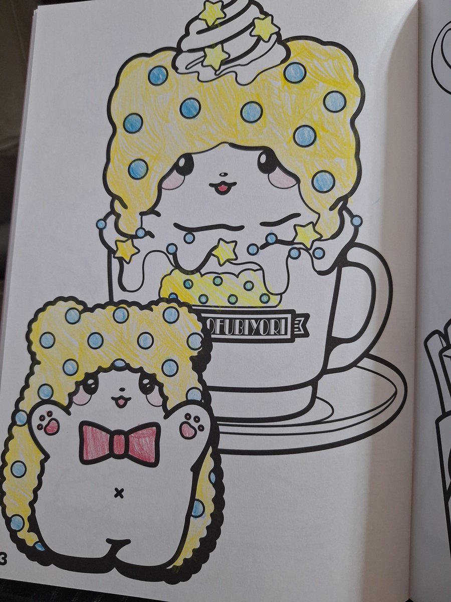 bonehur_be's tweet photo. 子供を実家に預けたらぬりえ買ってもらったらしい
サンリオのぬりえなんだけど、モップくんおるよ！って教えてくれた！
結構しっかりモップくんおって嬉しい
最近のやつなのかな？
このメンバーでモップくんのすごい https://t.co/7TJXimFhCG