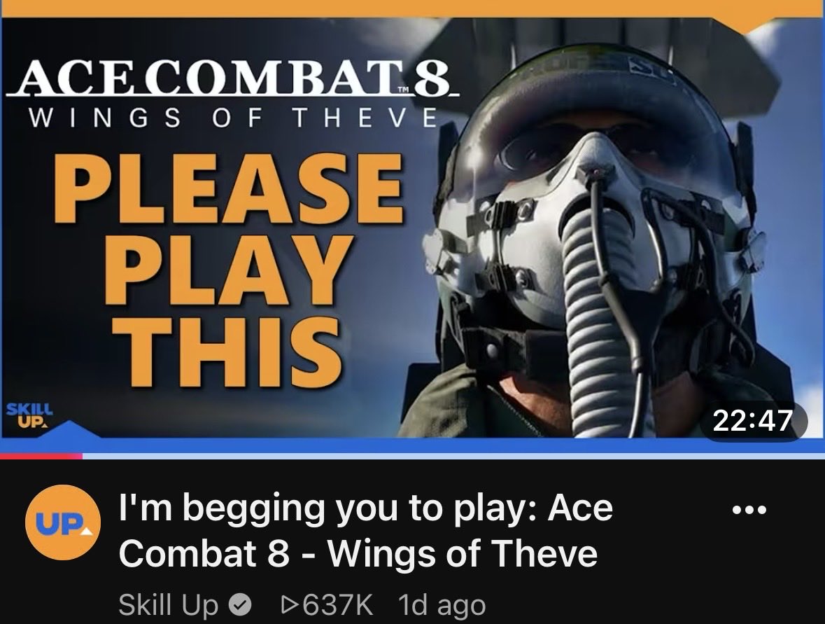 GenePark's tweet photo. ace combat 8 is so good he created a new tier for it (he’s right) https://t.co/P4gMk1rFQt
