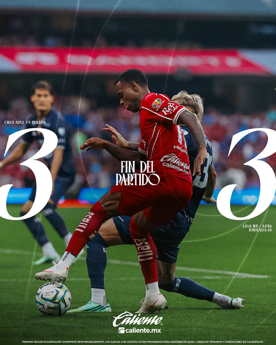 TolucaFC's tweet photo. Juegazo que terminó en empate 🔥

Peleando en lo alto 🔝

@calientesports https://t.co/Q4hSQduJir