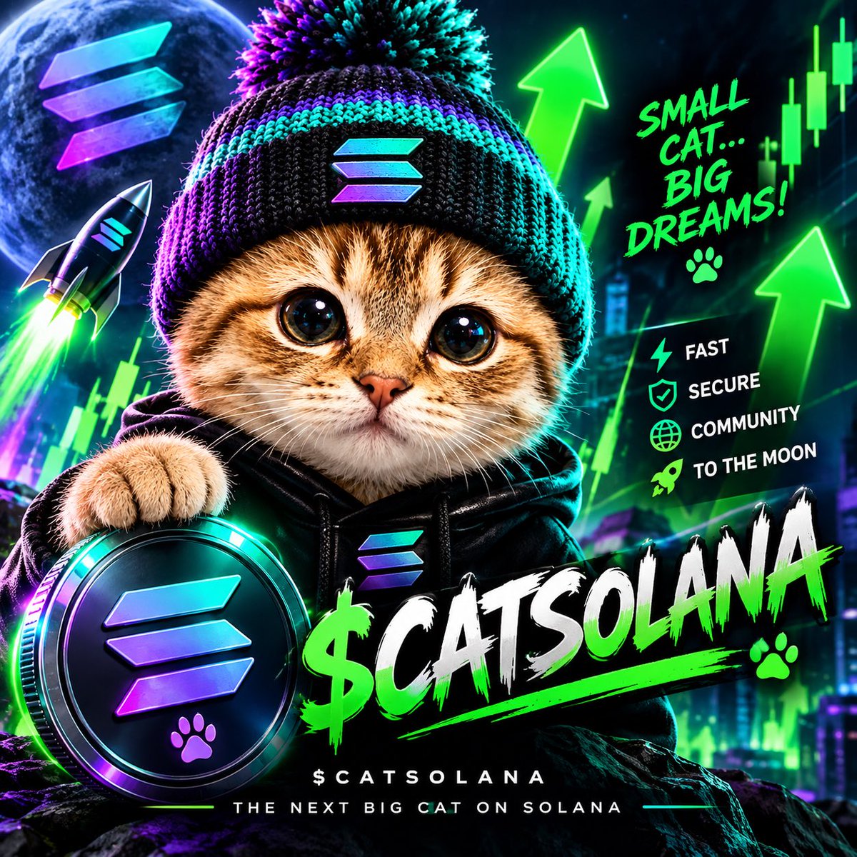 king_boss701's tweet photo. @cryptoazyra I’m the CTO of a crypto project that just needs a little push to take off—no rug pulls, a community-focused vision, and a market cap of $2,300. It’s a very small project, but excellent for portfolio growth. $CATSOLANA https://t.co/Vw2aPC524Y