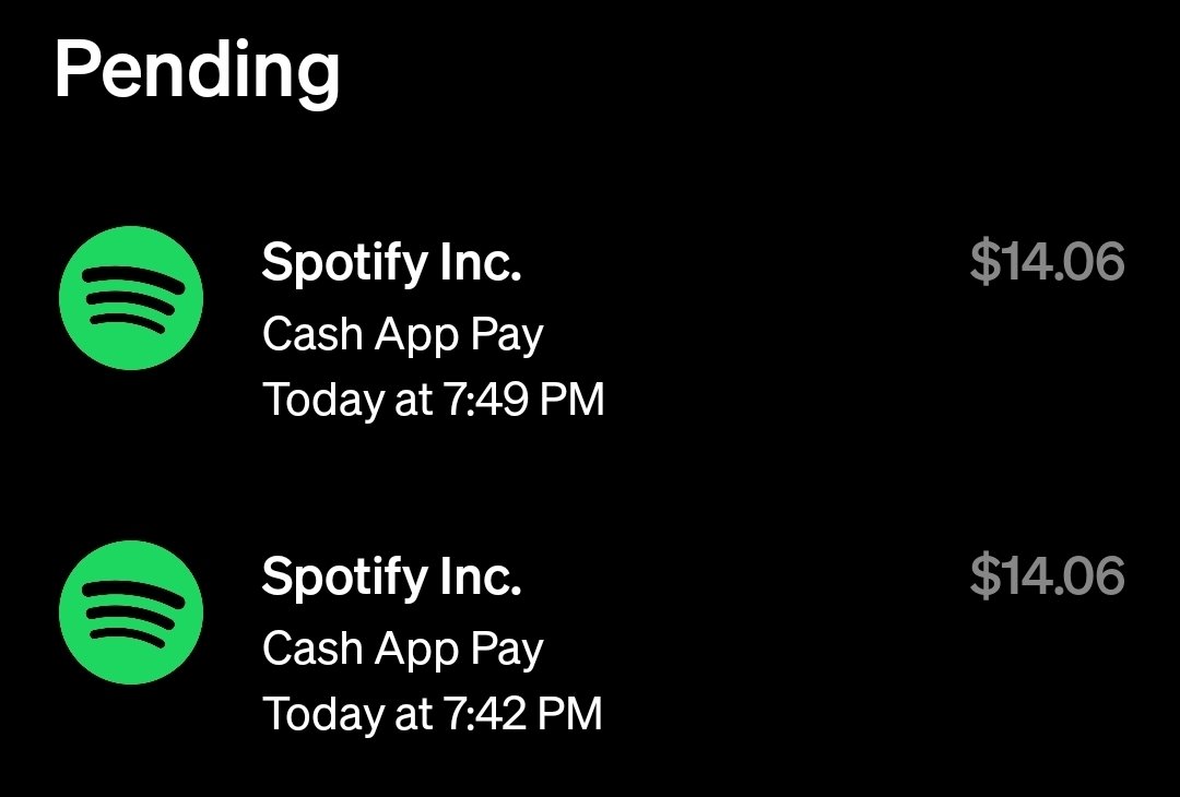 MikuFreaku's tweet photo. @SpotifyCares Its working now but I got charged a 2nd time? https://t.co/d4KIk1B2c6
