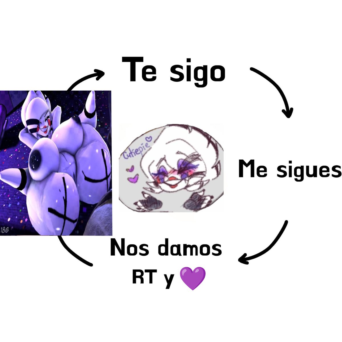 thepuppetcute's tweet photo. Jeje quien tiene ganas de averiguarlo con "MOMMY"~! Adelante no seas tímido porque no muerdo... Solo trago y rompo la cama en dónde vamos a tener sexo como putos animales en celo~!! 🎭💜 https://t.co/Q6Tgzxr31C