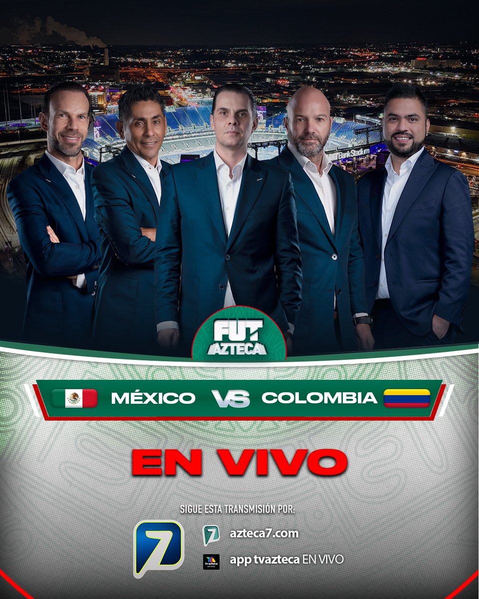 AztecaDeportes's tweet photo. 🇲🇽 INICIA UNA NUEVA ERA EN EL FÚTBOL MEXICANO, INICIA LA ERA DE RAFA MÁRQUEZ 🇲🇽

Una leyenda del Balompié Azteca ha tomado el mando de la Selección Mexicana y el día de hoy comienza el nuevo camino, México vs Colombia desde Baltimore 🏟️

#LaNuevaEra #MiSelecciónAzteca

El DEBUT de Rafa Márquez como DT de México EN VIVO por Azteca 7, https://t.co/JVAWRjg4DF y la App TV Azteca 🇲🇽🆚🇨🇴

🔴 EN VIVO: https://t.co/Sksl58uXnj