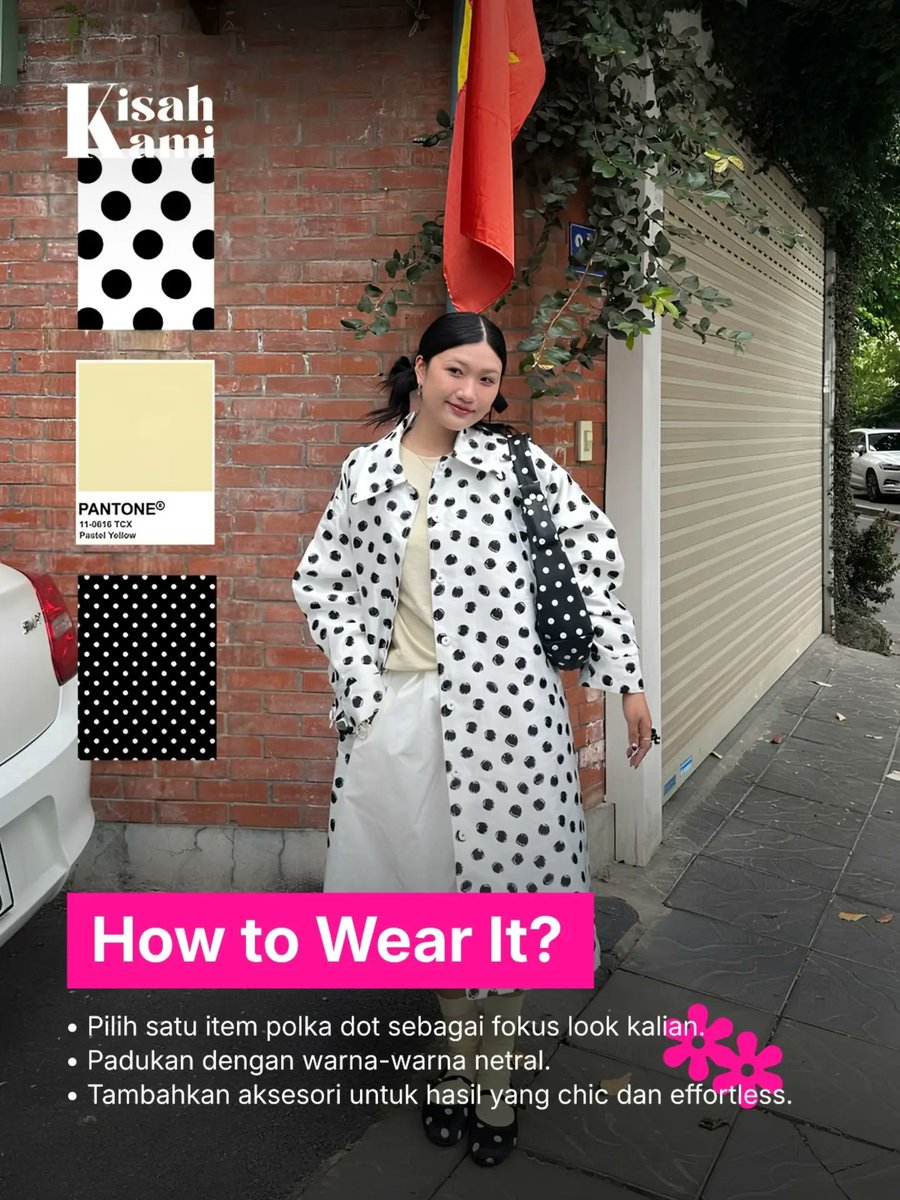 KrishnaHerewh's tweet photo. Polka dots are back. Classic, simple, and easy to pair with any style. What’s your favorite way to wear polka dots? https://t.co/KK7KKW4gh1