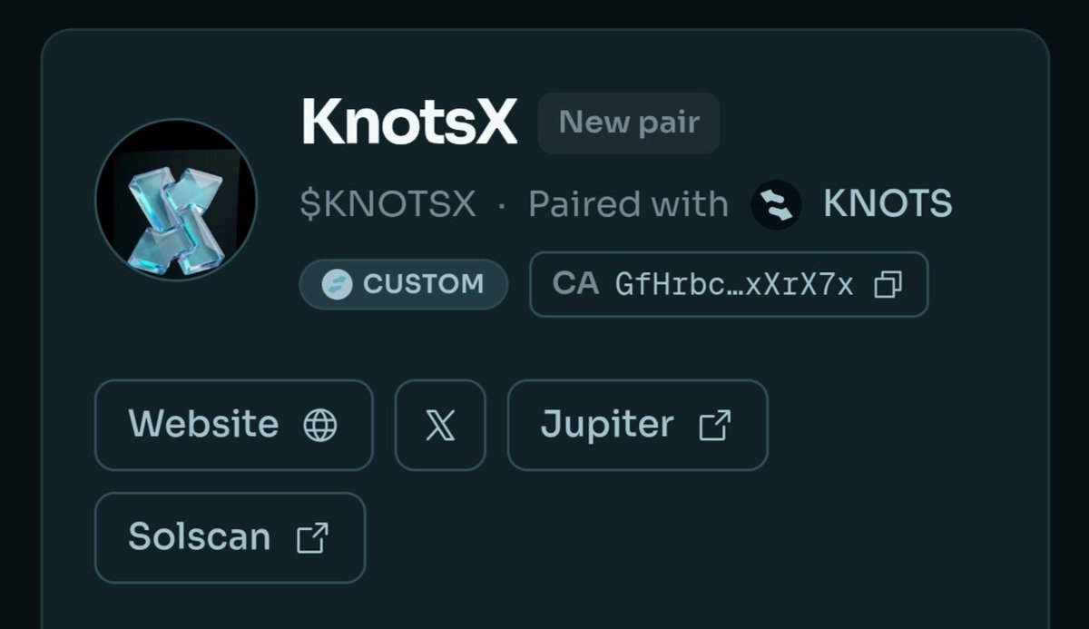 knotsforeverx's tweet photo. $KNOTSX now  live on @LaunchOnSF.
Rewards paid in $KNOTS
🚀
3% tax/reward for holders 💎🤝
Full Ca ⤵️ https://t.co/jIHWum2xdX