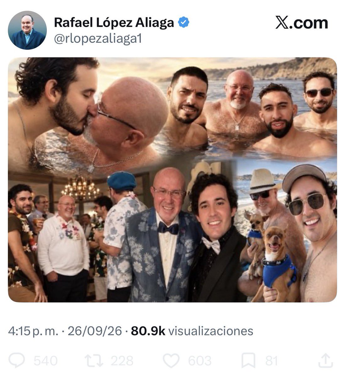 rcterrones's tweet photo. ¿Que es más gay, tener una pareja homosexual o llenar tu IA de imágenes de hombres besándose para hacer un montaje homoerótico detalladamente curado? https://t.co/ZK9O5bNndx