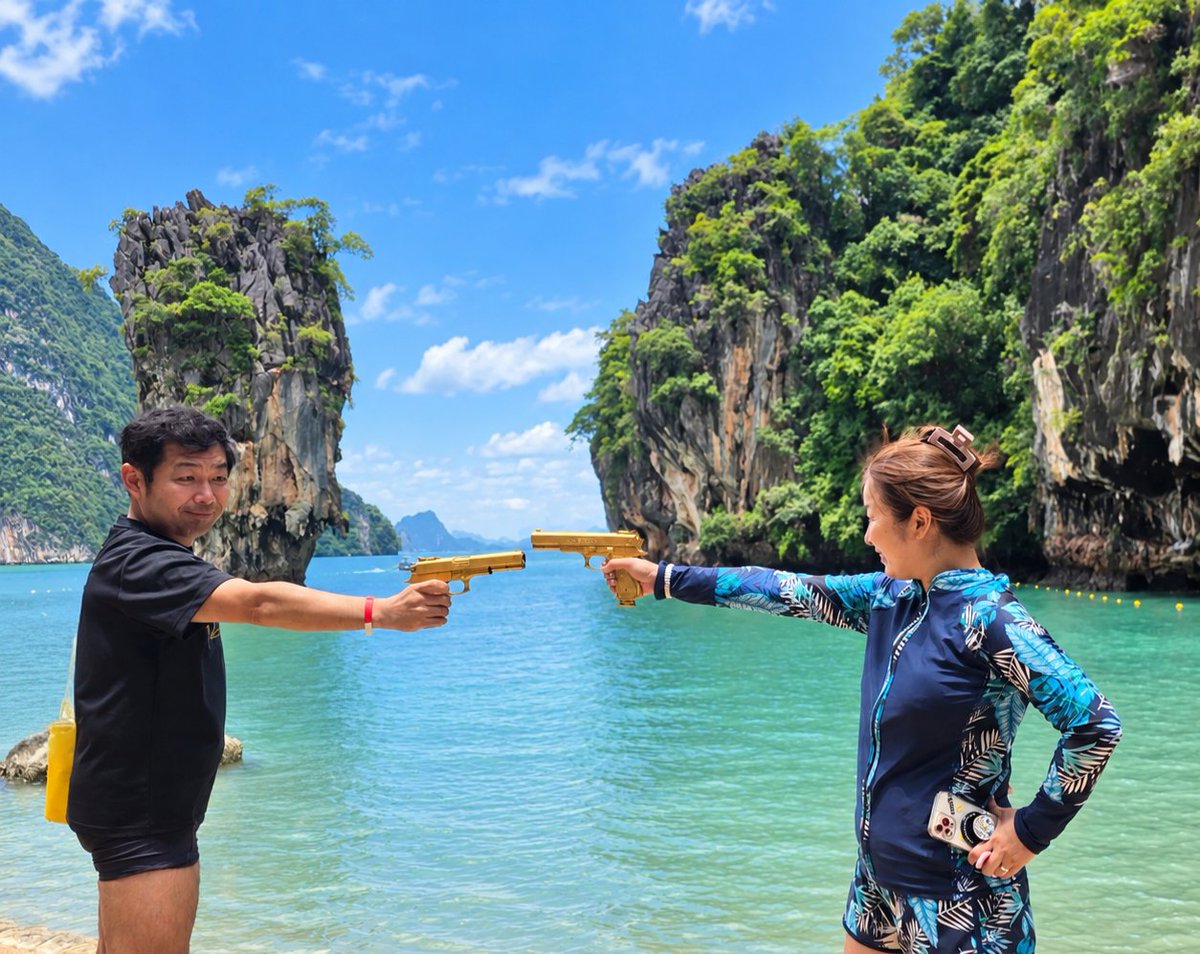 kizuming's tweet photo. #ジェームス・ボンド島 #黄金銃 #007 https://t.co/GtURO4kXMG