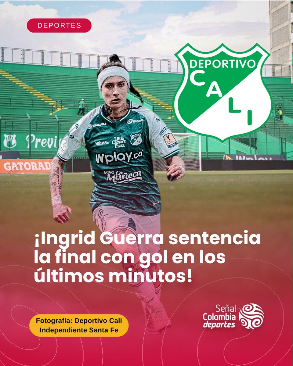 SenalDeportes's tweet photo. ¡GOLAZO Y SENTENCIA AZUCARERA! 🟢⚪⚽

¡Ingrid Guerra liquida la historia en los minutos finales! Apareció la goleadora con frialdad absoluta para mandarla al fondo de la red y desatar la locura verde en la cancha. 🏆

📺 ¡Vive el pitazo final y la consagración EN VIVO por la pantalla de @SenalColombia!