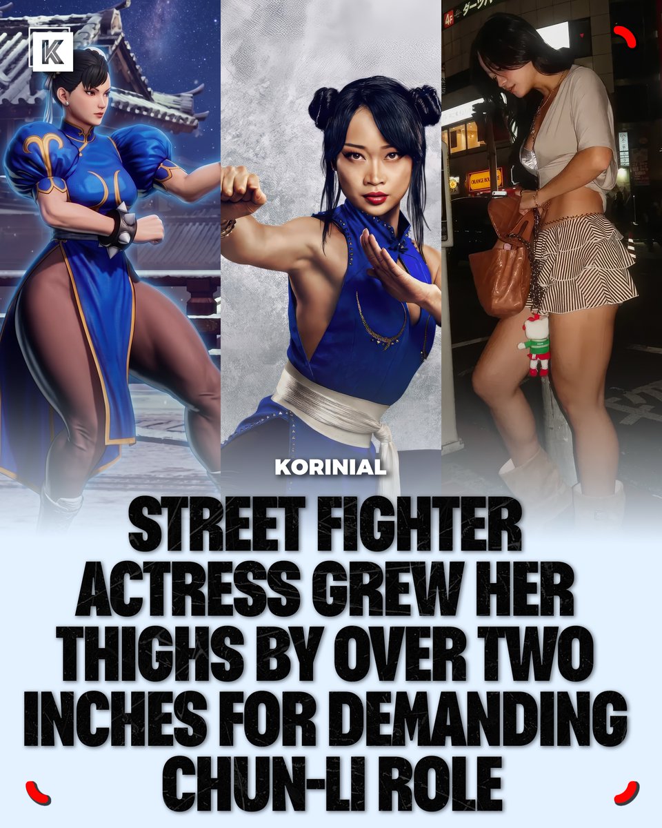 JoettaDell's tweet photo. Callina Liang gained 2. 5 inches on each thigh to play Chun-Li in the upcoming live-action Street Fighter movie. She trained two hours daily in Taekwondo, Muay Thai and Wushu, ate 12 eggs a day, and studied Chun-Li’s moves in slow motion. https://t.co/qXyBhTazNu